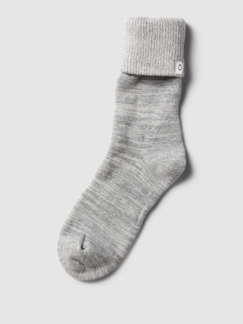Socken mit Label-Stitching in hellgrau