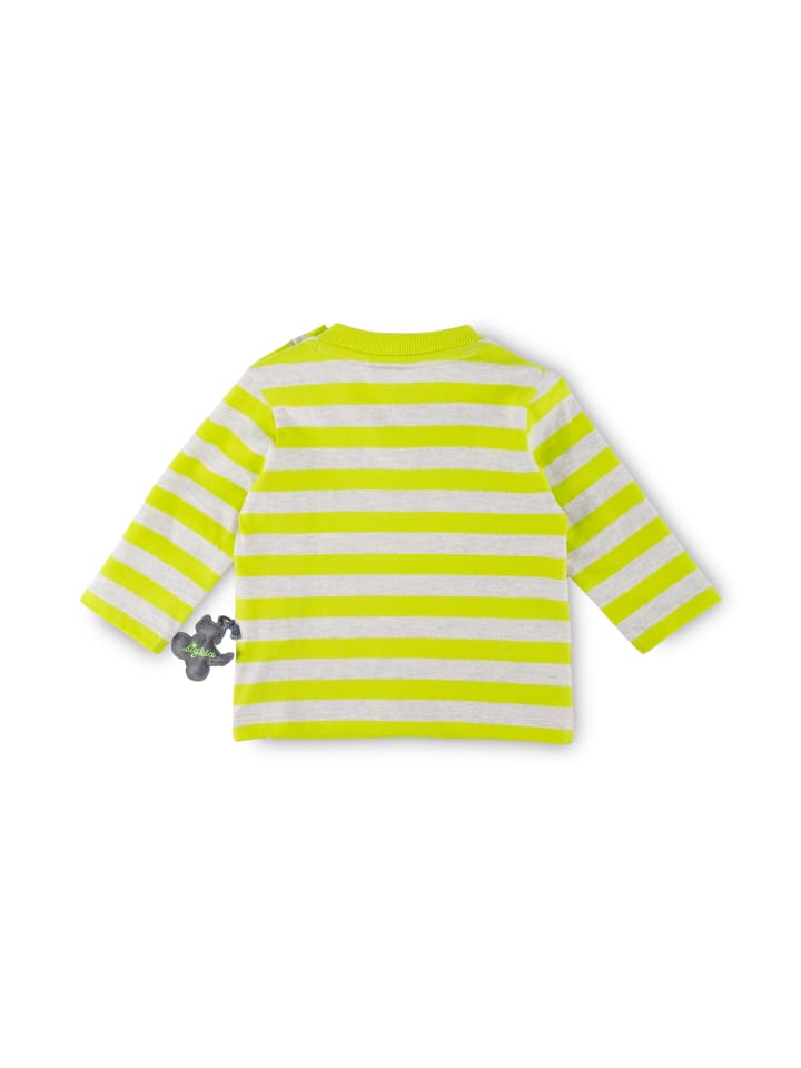 Sigikid Langarmshirt Sporty Dino in Neongelb/Hellgrau günstig kaufen