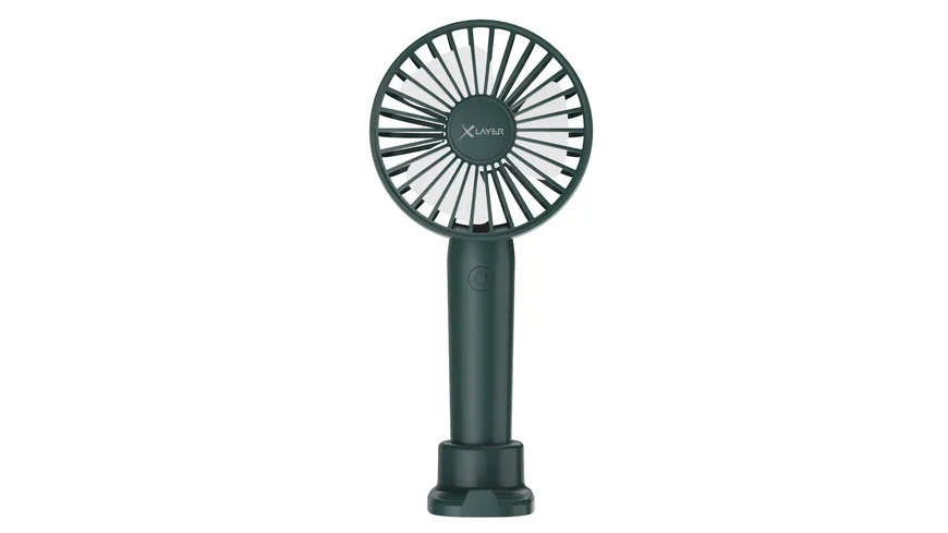 XLayer Tragbarer Handventilator mit Smartphone Halterung 1.200 mAh Green