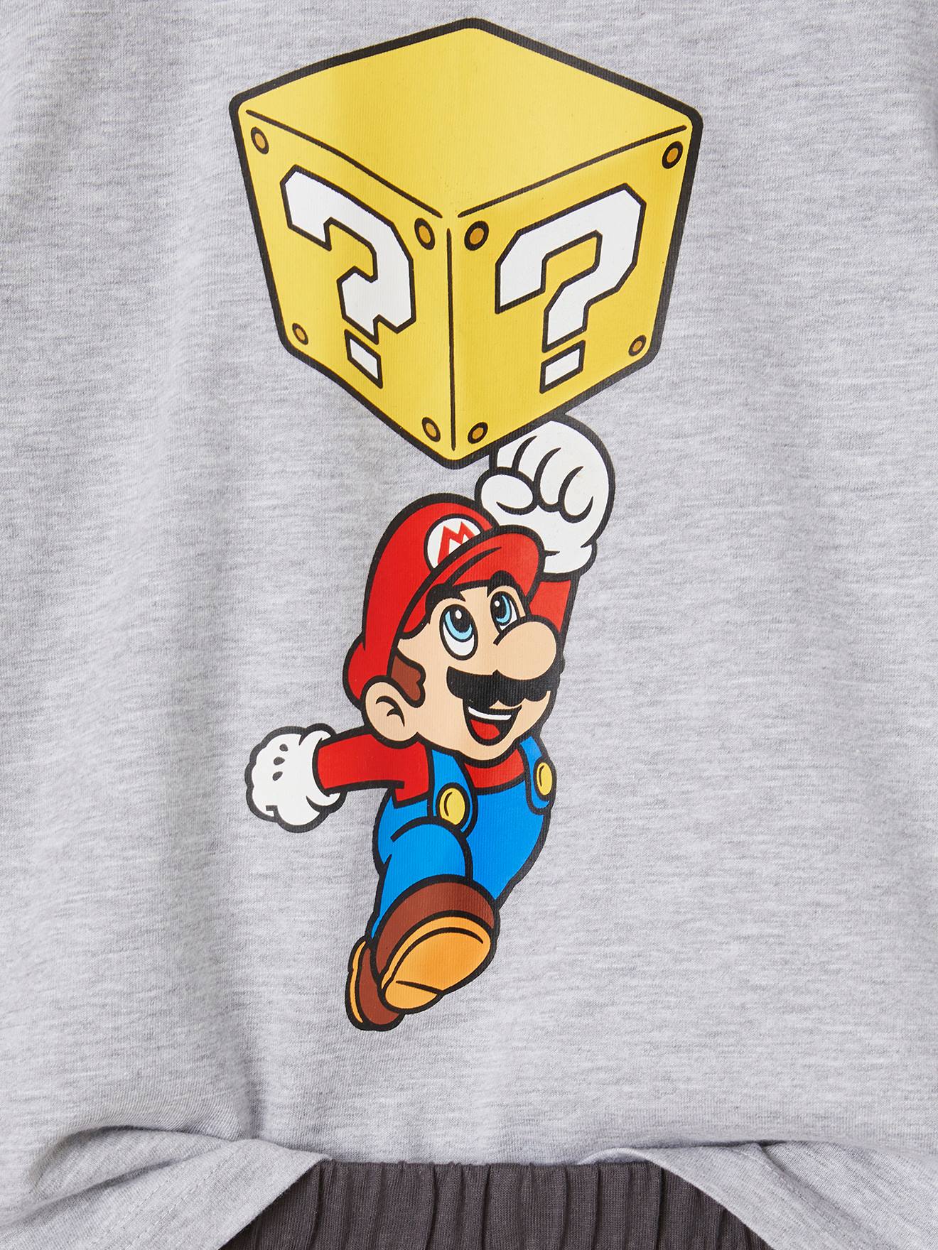 Super Mario Kurzer Kinder Schlafanzug SUPER MARIO - anthrazit