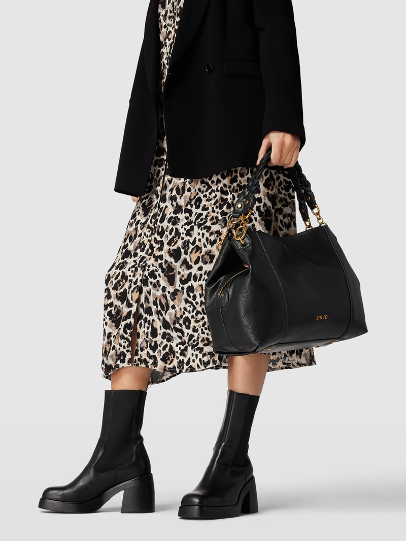 Handtasche mit Strukturmuster Modell 'Arizona' in schwarz