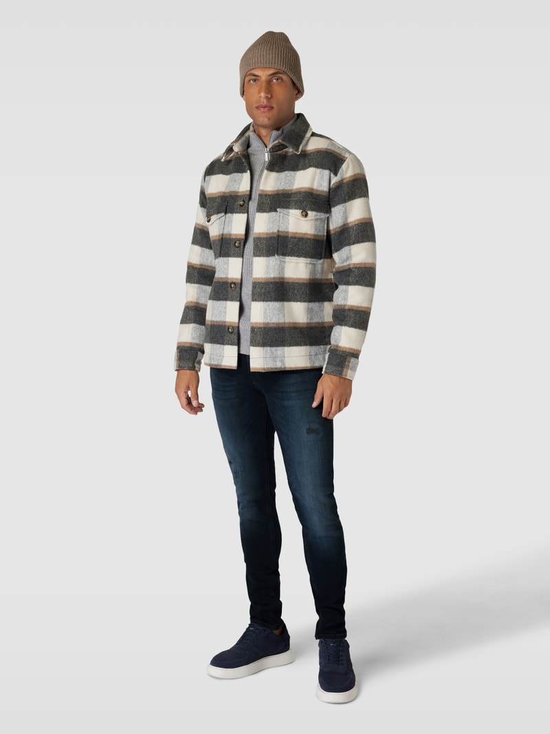 Tapered Fit Jeans im Destroyed-Look in hellblau