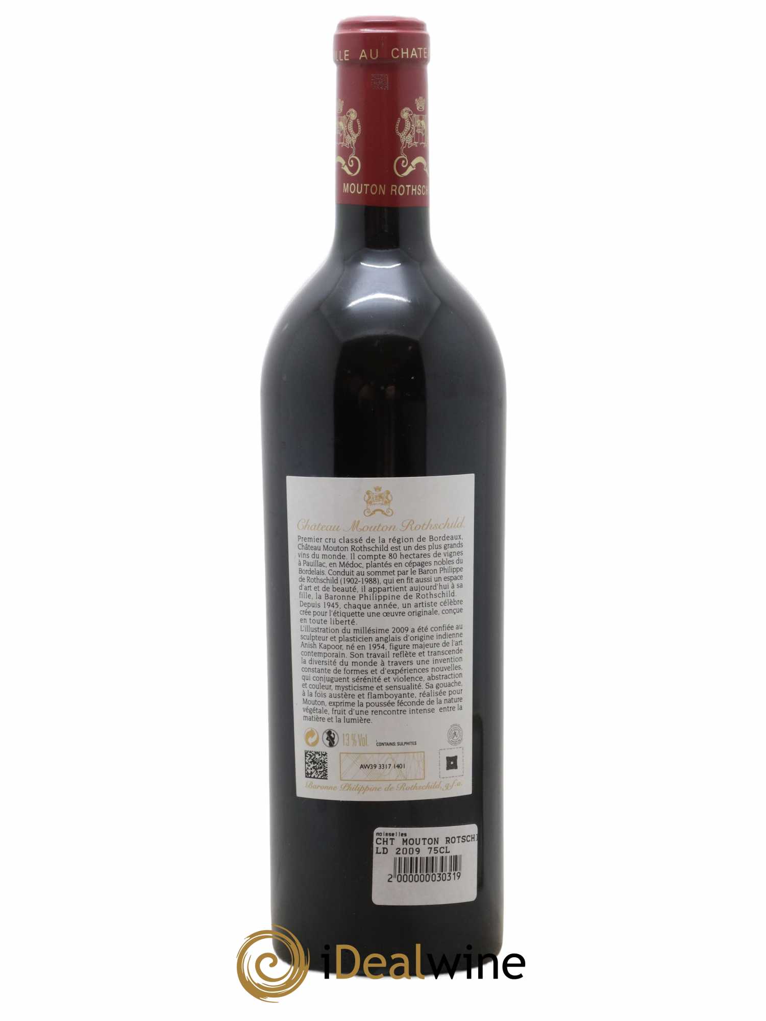 Château Mouton Rothschild 1er Grand Cru Classé  2009 - Lot de 1 Bouteille