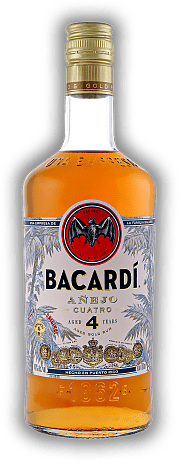 Bacardi Anejo Cuatro 4 Years Bacardi Anejo Cuatro 4 Years  Alter 4 J. - 0,7	 Liter - Vol 40%