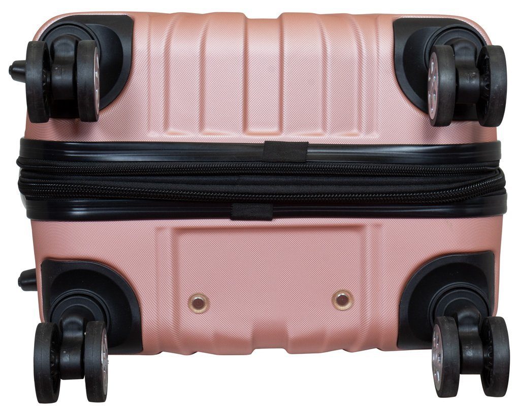 Trendyshop365 Hartschalen-Trolley Almeria 119 Liter, Größe XL, 4 Rollen, extra groß, Dehnfalte, Zahlenschloss
