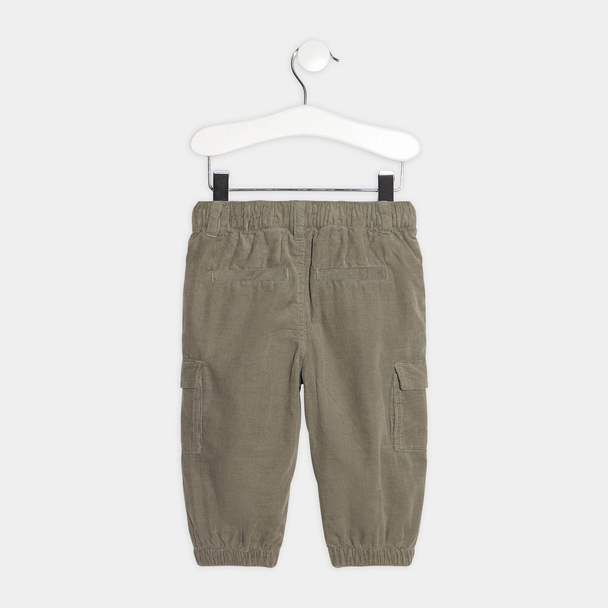 Pantalon battle velours vert kaki bébé garçon | La Halle