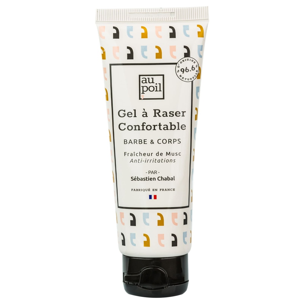au poil Gel à Raser confortable 75 ml gel transparent pour un rasage, barbe et corps, transparent