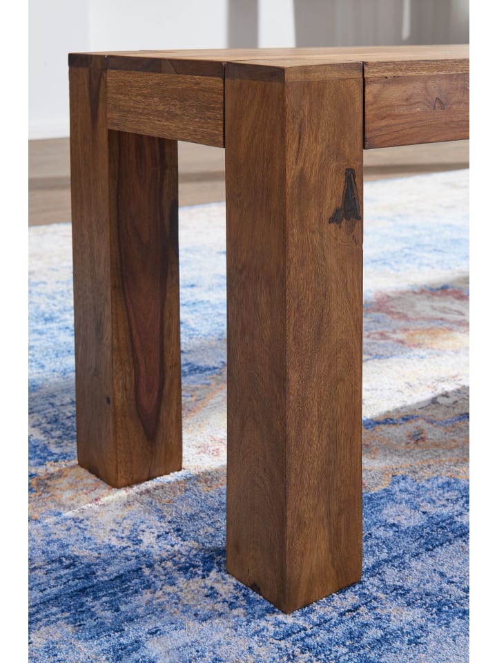 KADIMA DESIGN Holzbank Sheesham | 140x45x35cm, Massiv, Landhaus in Braun günstig kaufen