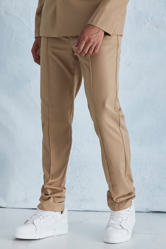Gerade Hose mit Reißverschluss-Tasche