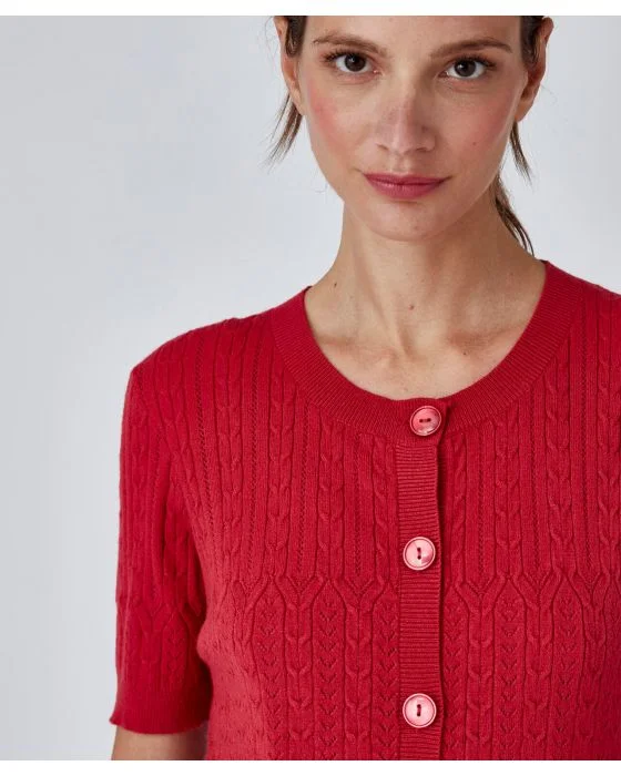 Cardigan maille fantaisie