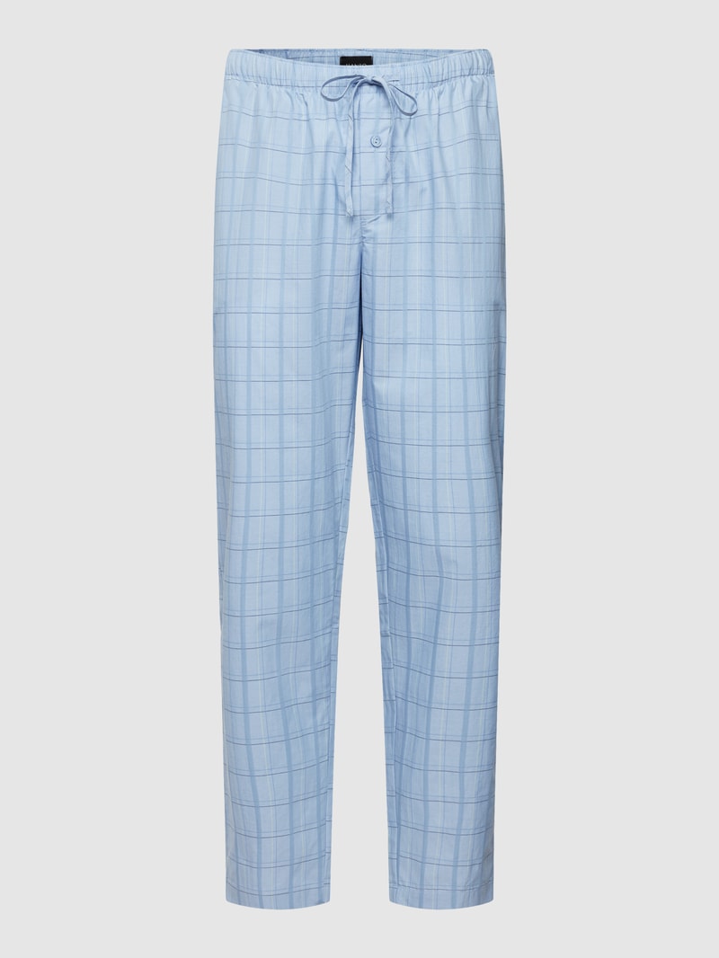 Pyjama-Hose mit Karomuster Modell 'Ian' in hellblau