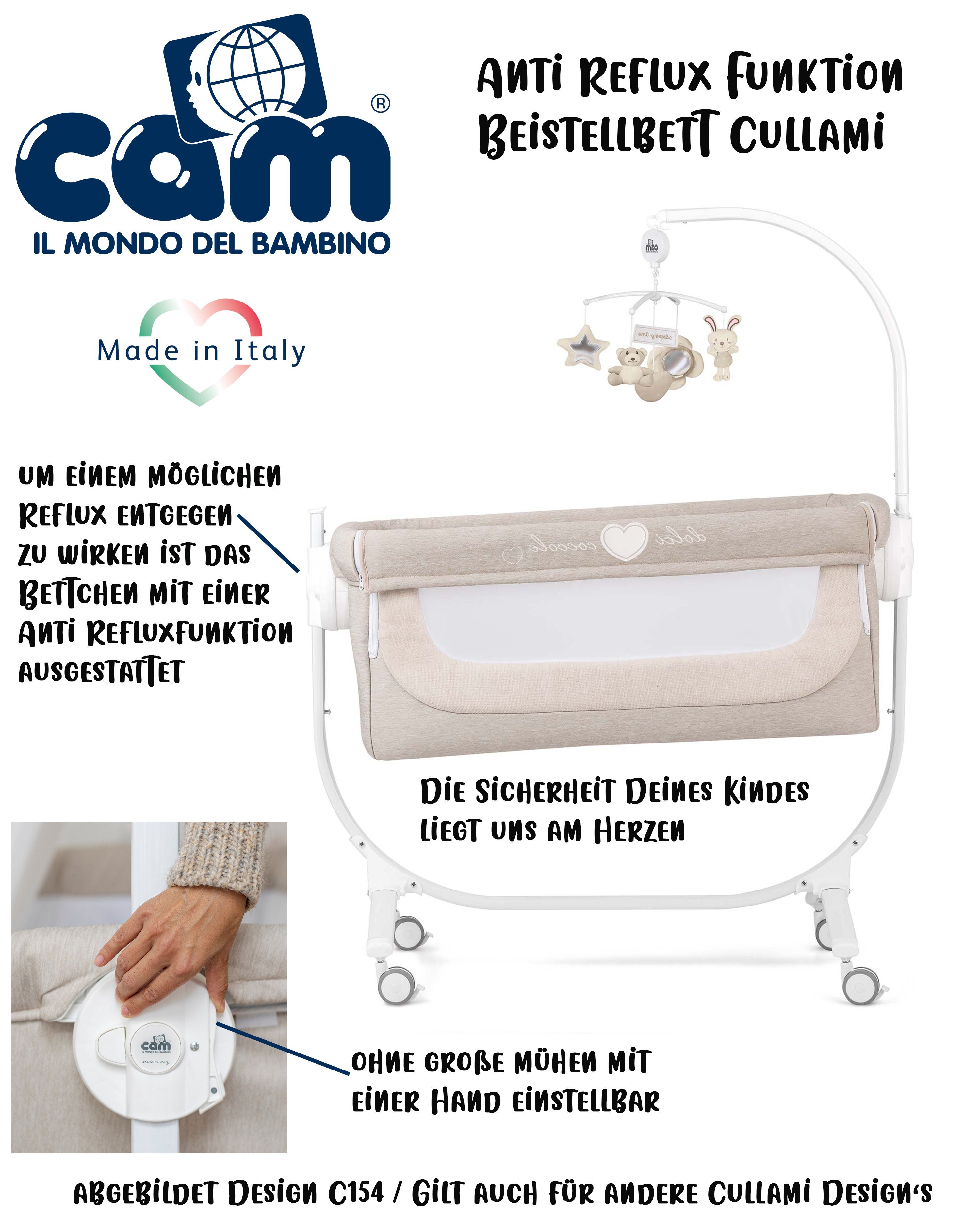 CAM Beistellbett CAM 2 in 1 Beistellbett & Babywiege CULLAMI