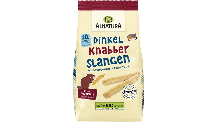 Alnatura Bio Mini Dinkelstangen für Kleinkinder ab 1 Jahr 80 g