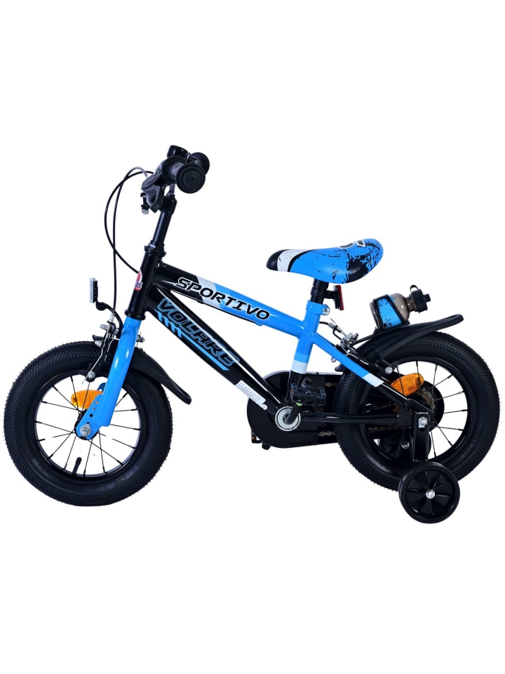 Volare Kinderfahrrad Sportivo für Jungen 12 Zoll Kinderrad Schwarz Blau 3 Jahre günstig kaufen onesize