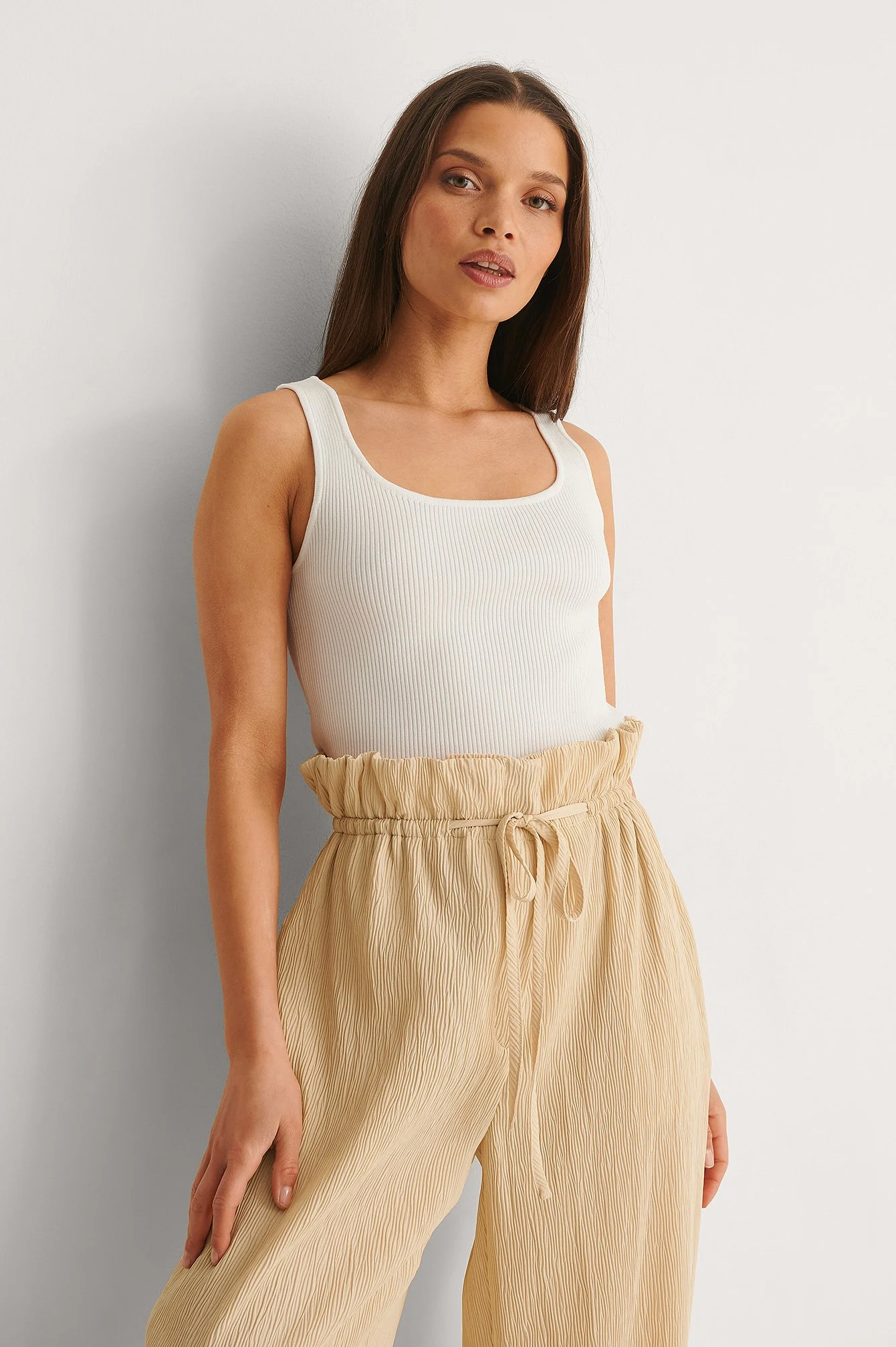 Geripptes Strick-Singlet
