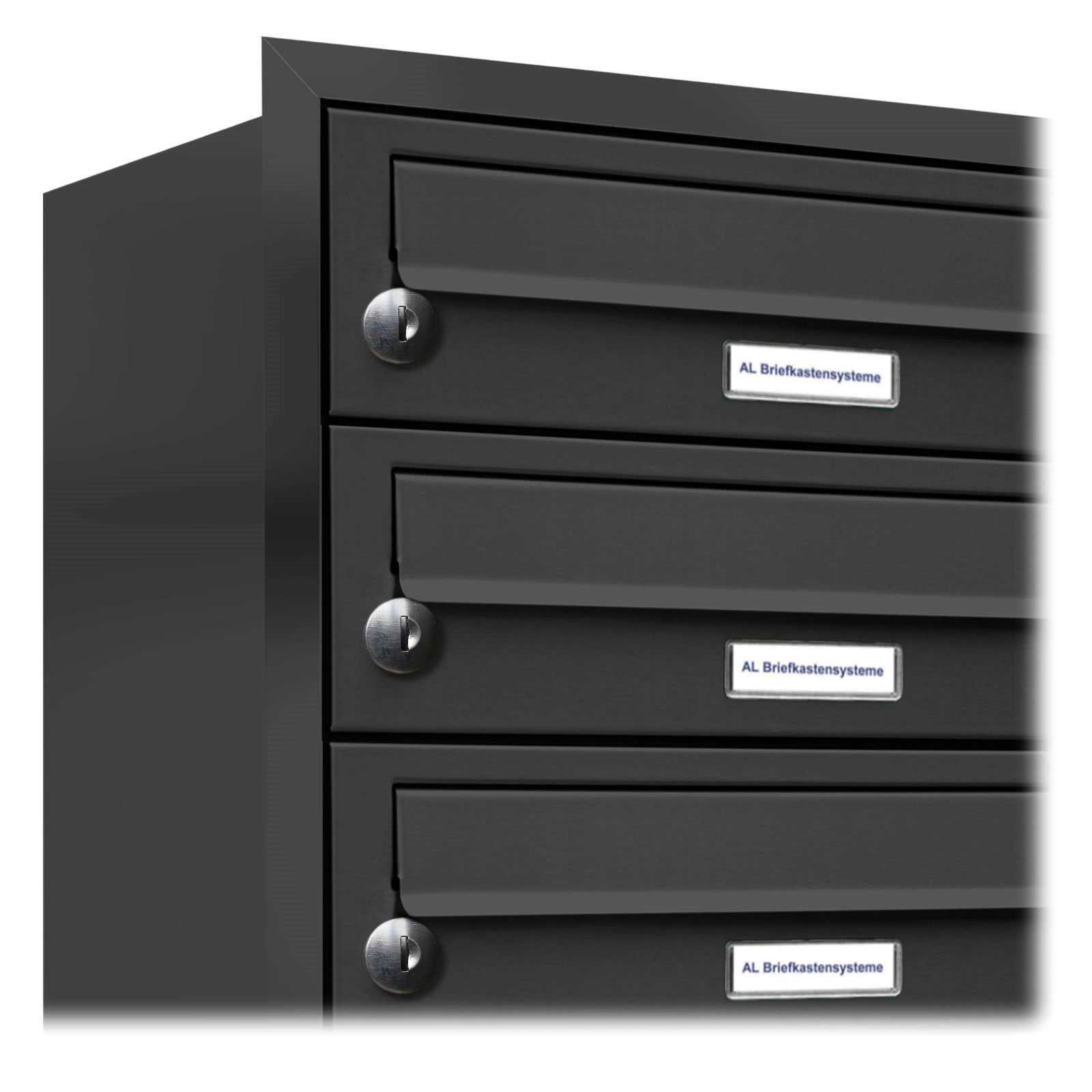 AL Briefkastensysteme Wandbriefkasten 18er Premium Briefkasten Anthrazit RAL 7016 Unterputz Anlage 3x6