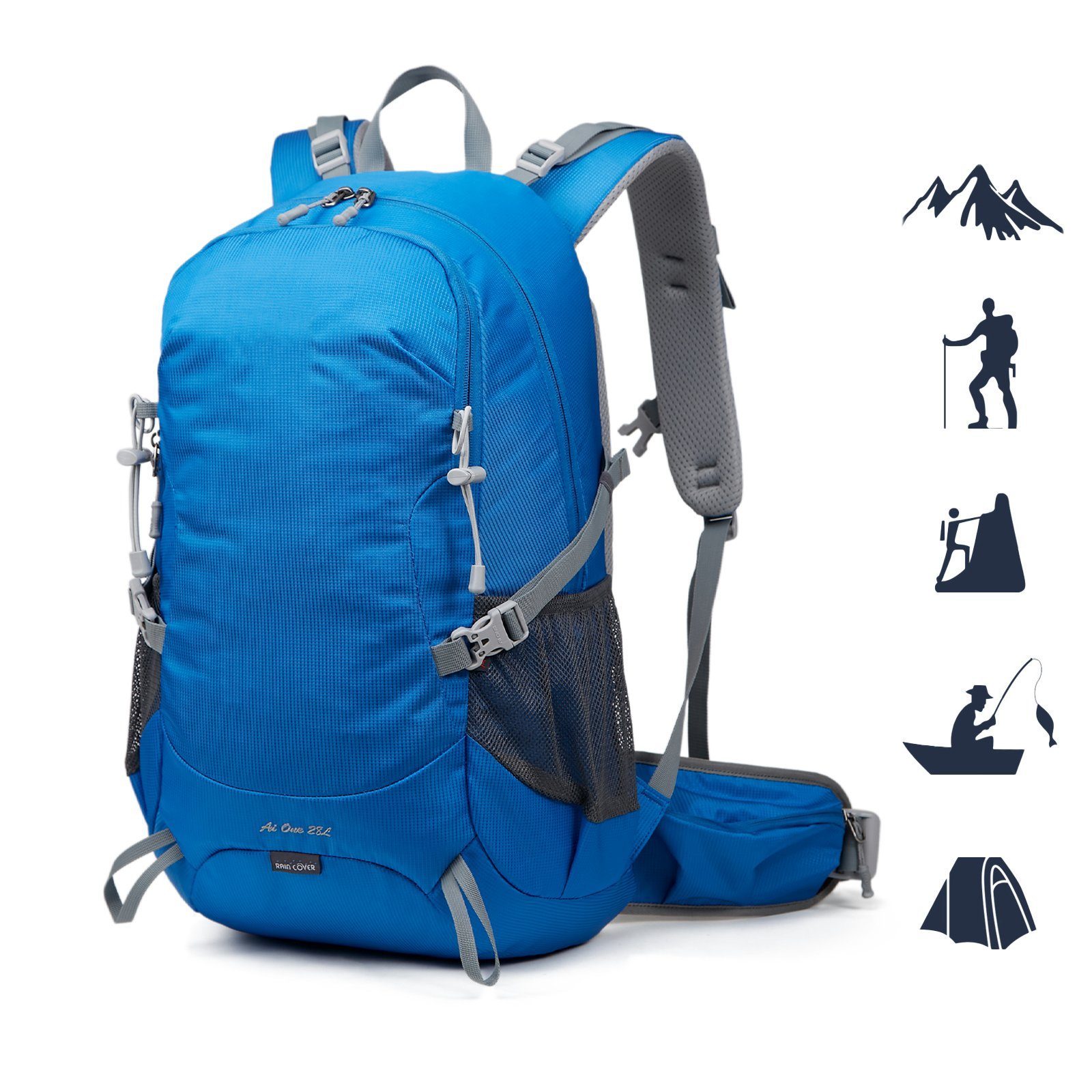 TAN.TOMI Wanderrucksack 28L Großer Wanderrucksack, Wasserdicht Multifunktionaler Daypack
