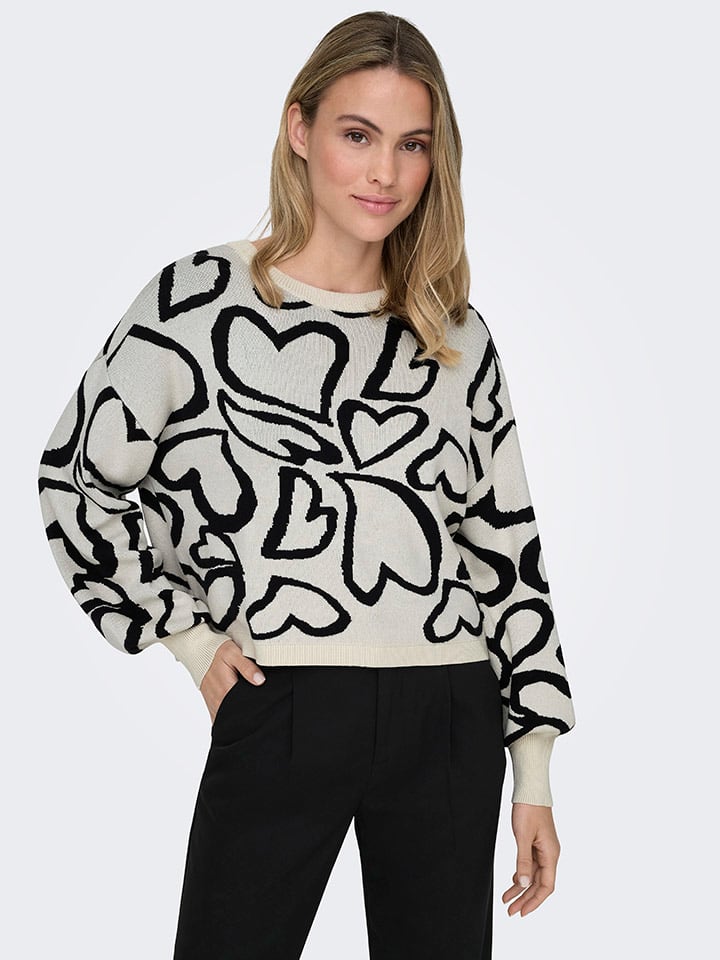 ONLY Pullover in Grau/ Schwarz günstig kaufen