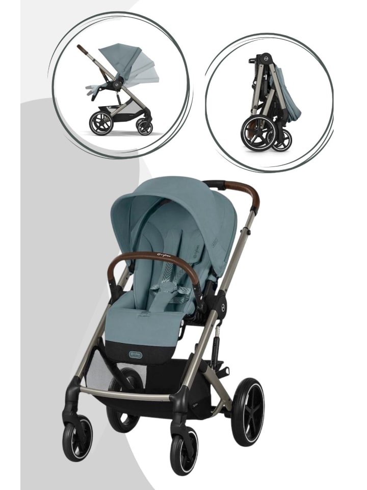 Cybex Cybex Balios S Lux Kinderwagen - Farbe: Stormy Blue / Gestell Taupe günstig kaufen onesize