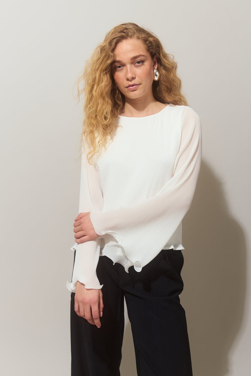 Pleated blouse
