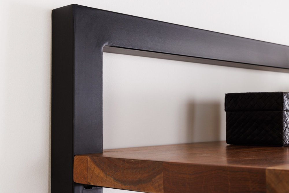 riess-ambiente Bücherregal MAMMUT 178cm natur / schwarz, 1-tlg., Wohnzimmer · Massivholz · Raumteiler · Baumkante