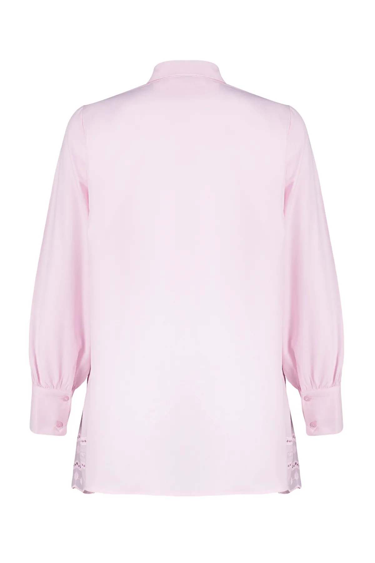 Trendyol Modest  Hellrosa Hemd aus gewebter Baumwolle mit Stickereidetail TCTSS24TG00017