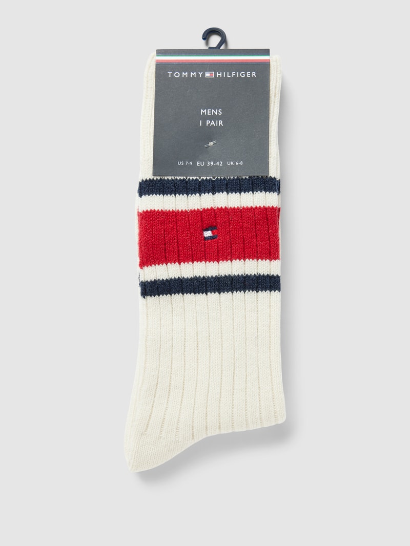 Socken mit Label-Stitching in weiß
