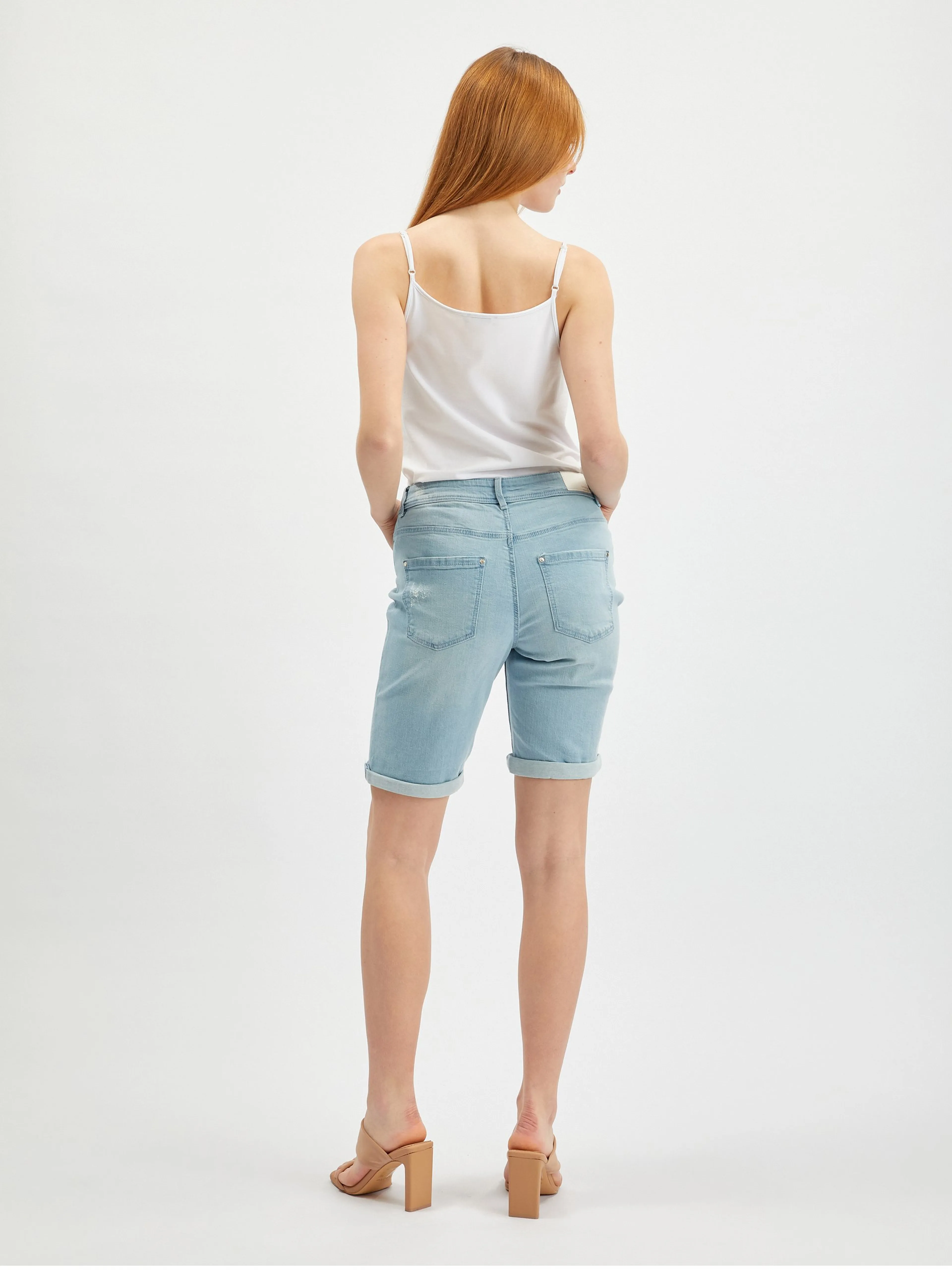 Hellblaue Denim-Shorts für Damen ORSAY