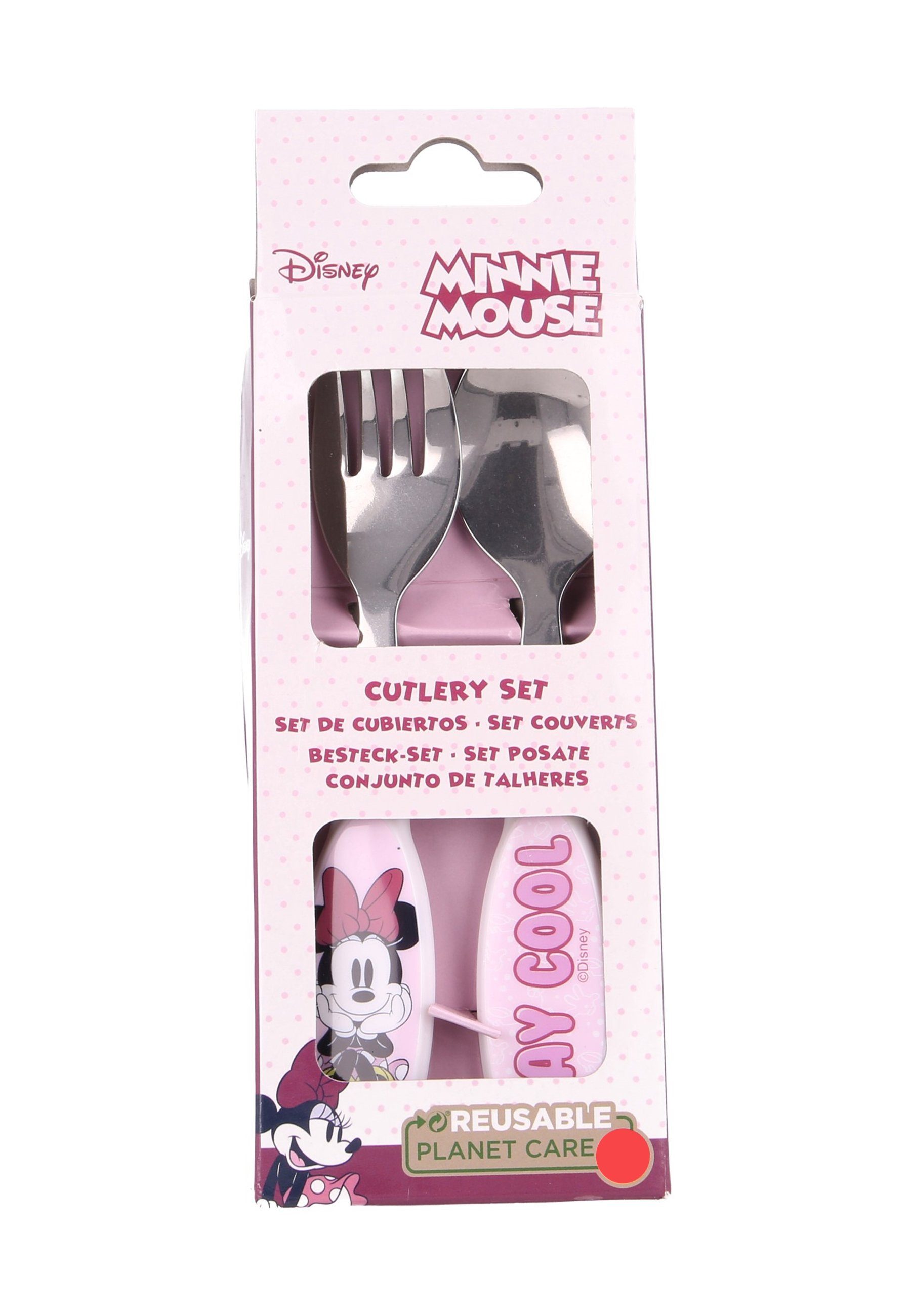 Minnie Mouse Kinderbesteck Minnie Mouse Besteck Set Gabel und Löffel, Mini Maus