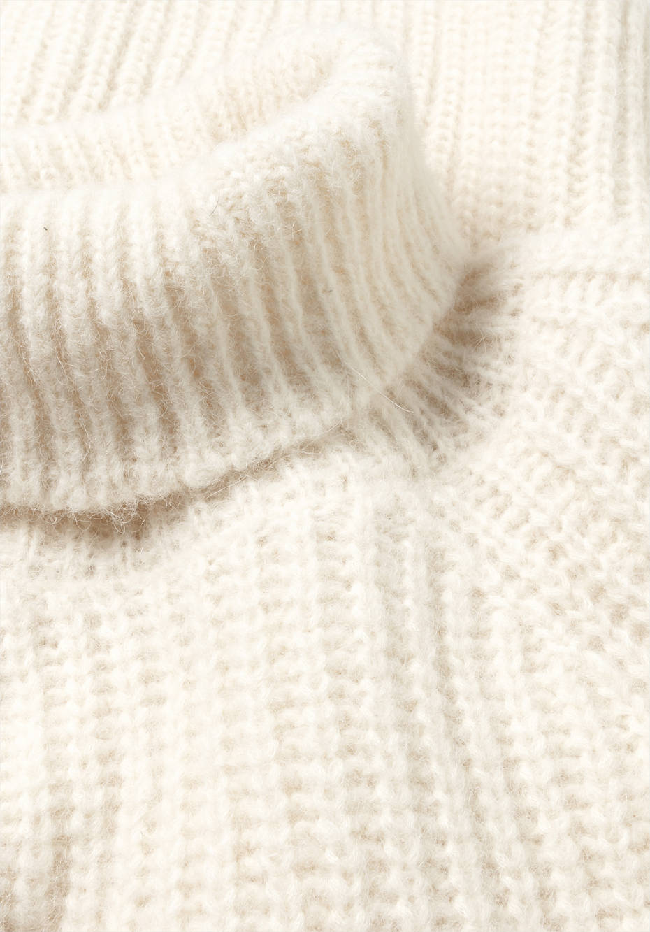 Rollkragenpullover aus Alpaka mit Bio-Baumwolle