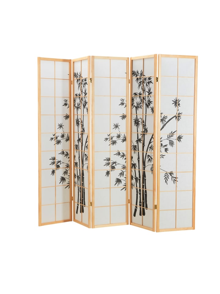 Homestyle4u 5-tlg. Paravent in Braun 220x179 günstig kaufen onesize