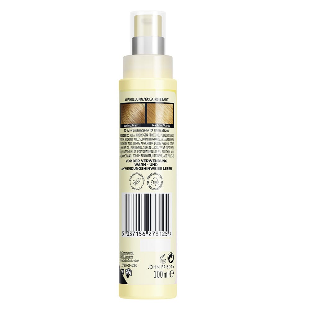 John Frieda FRIZZ EASE Go Blonder Stufenweise Blond Aufhellungsspray 100 ml