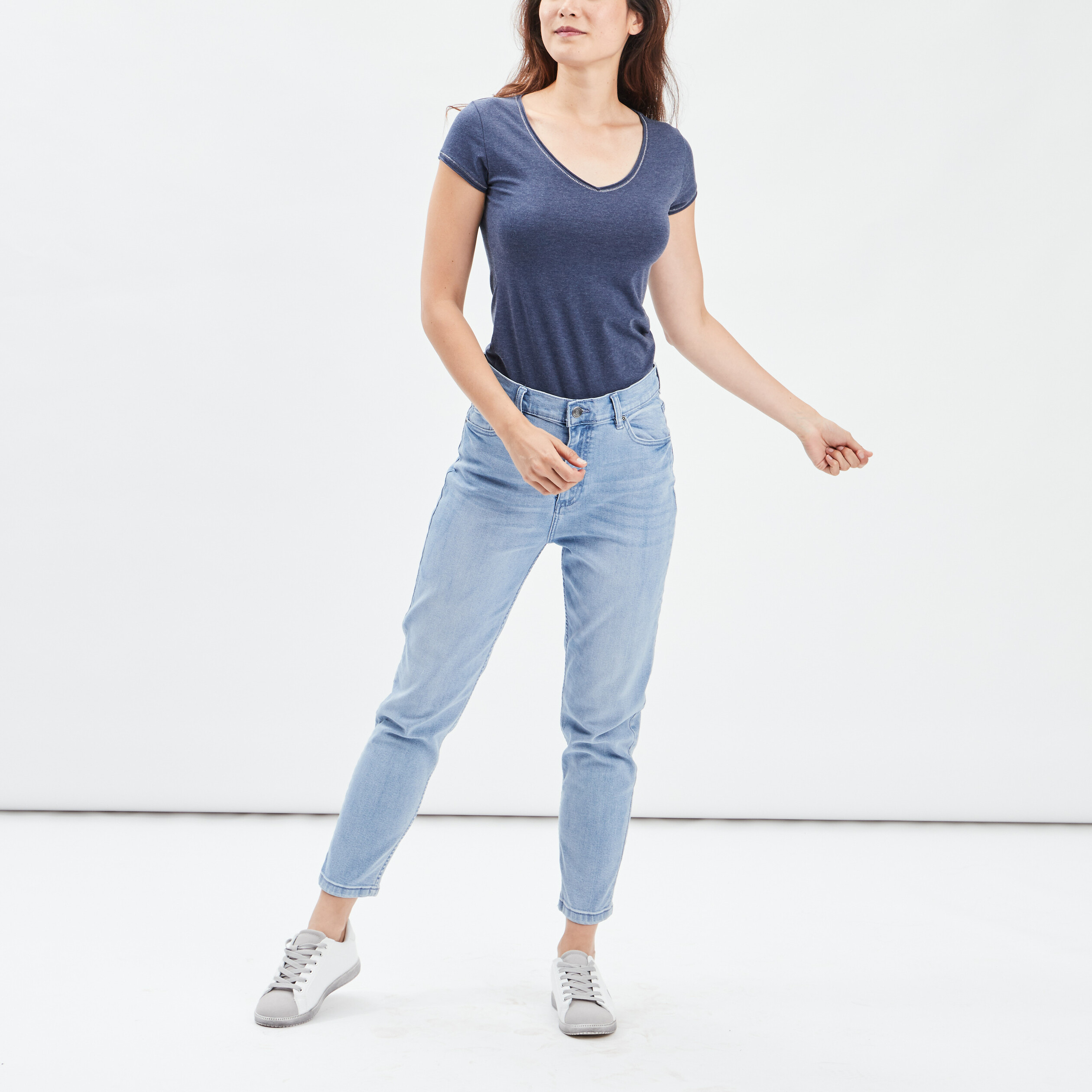 T-shirt manches courtes bleu marine femme | La Halle