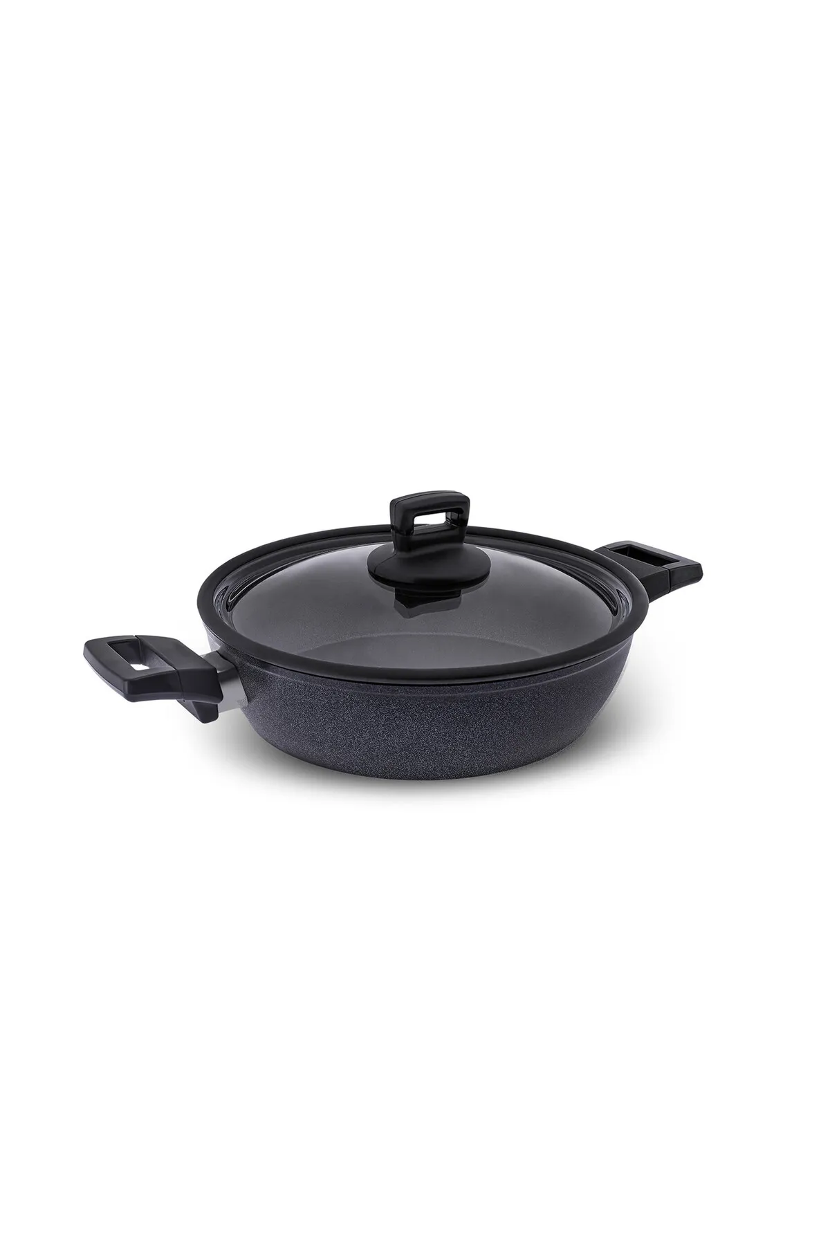 Karaca  Biodiamond Powerful Plus Flacher Topf, 26 cm - Strapazierfähige Diamantbeschichtung