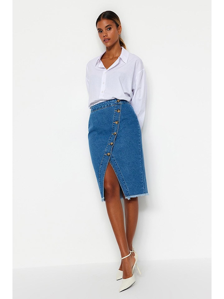 trendyol Jeansrock in Blau günstig kaufen