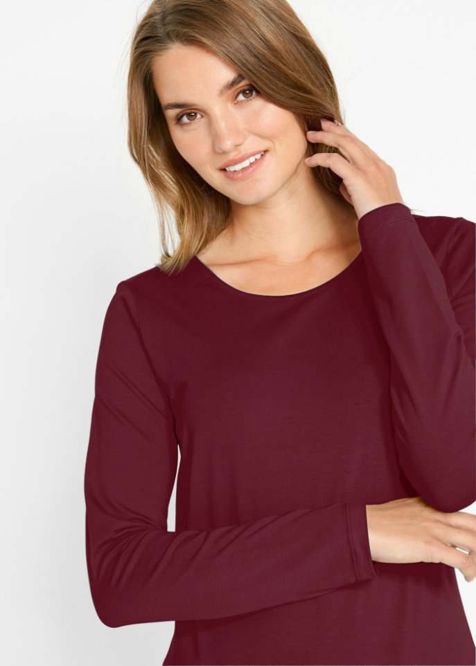 Langarmshirt mit Rundhalsausschnitt (2er Pack)