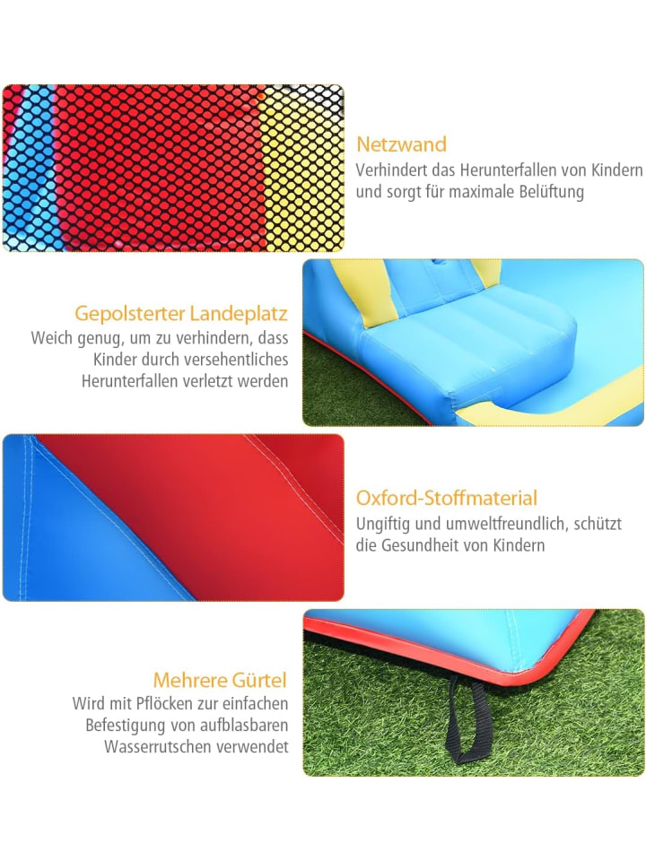 COSTWAY Wasserrutsche Krebs 500x400x250cm in Bunt günstig kaufen onesize