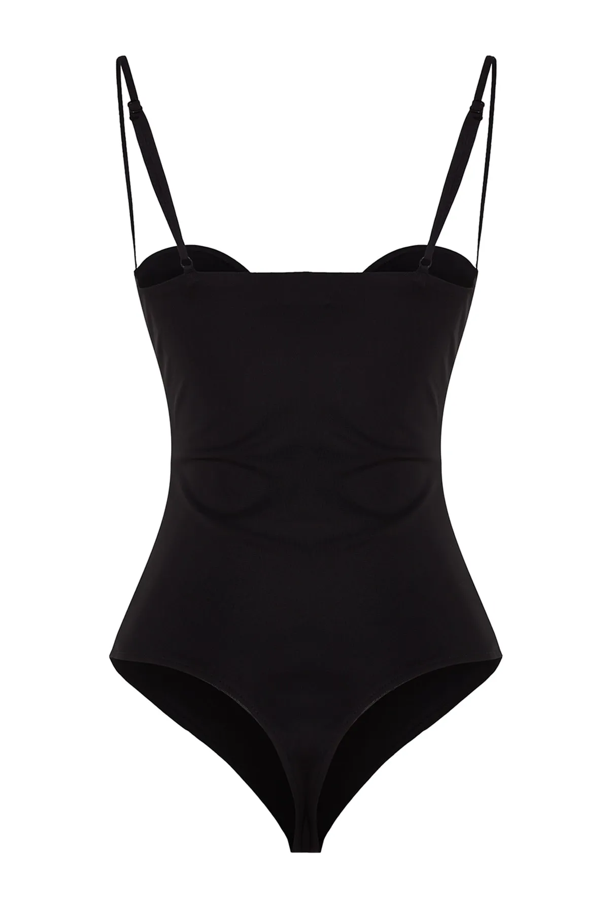 Trendyol Collection  Schwarzer gefütterter Tüll-Body zum Aufstecken TPRSS23BD00038