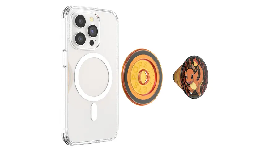 PopGrip Premium  für MagSafe rund - ausziehbarer Handy-Griff Handyhalter -  Charmander Flame