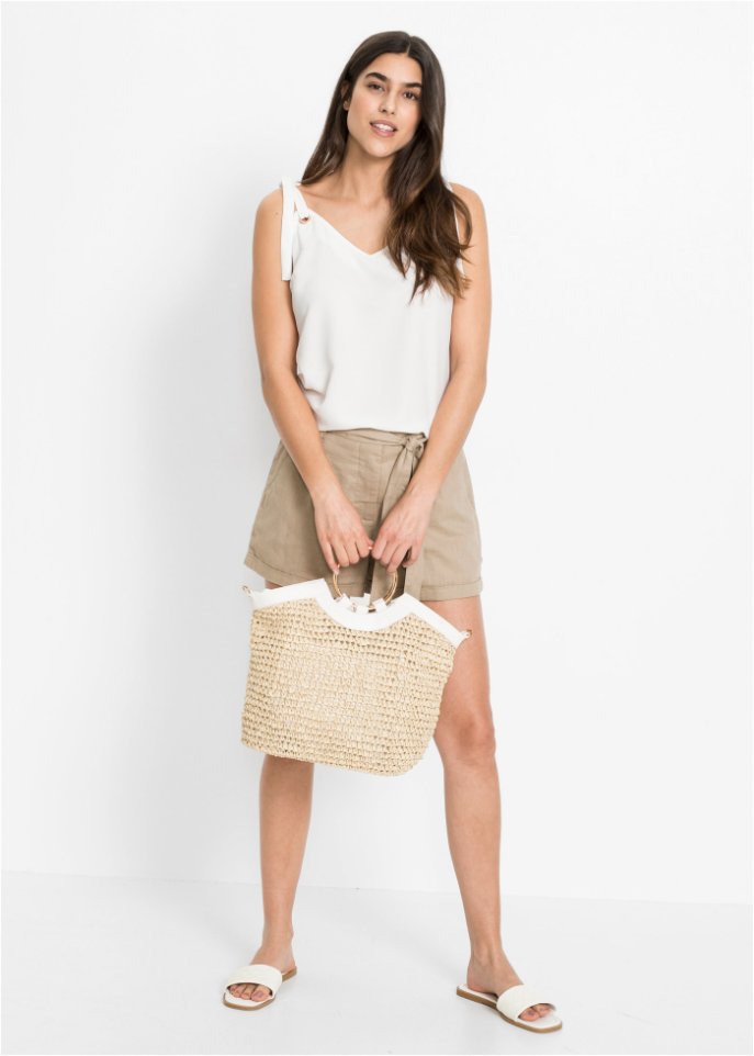 Strohhandtasche
