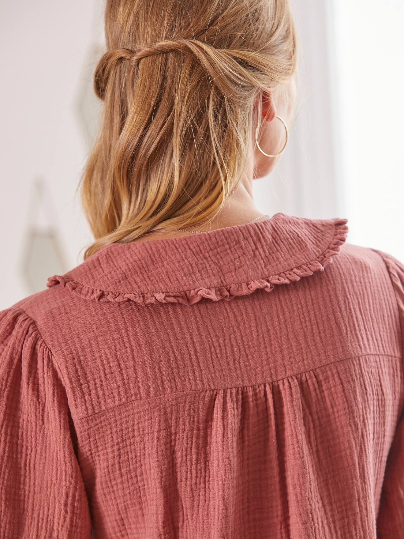 Vertbaudet Bluse, Schwangerschaft & Stillzeit - pflaume