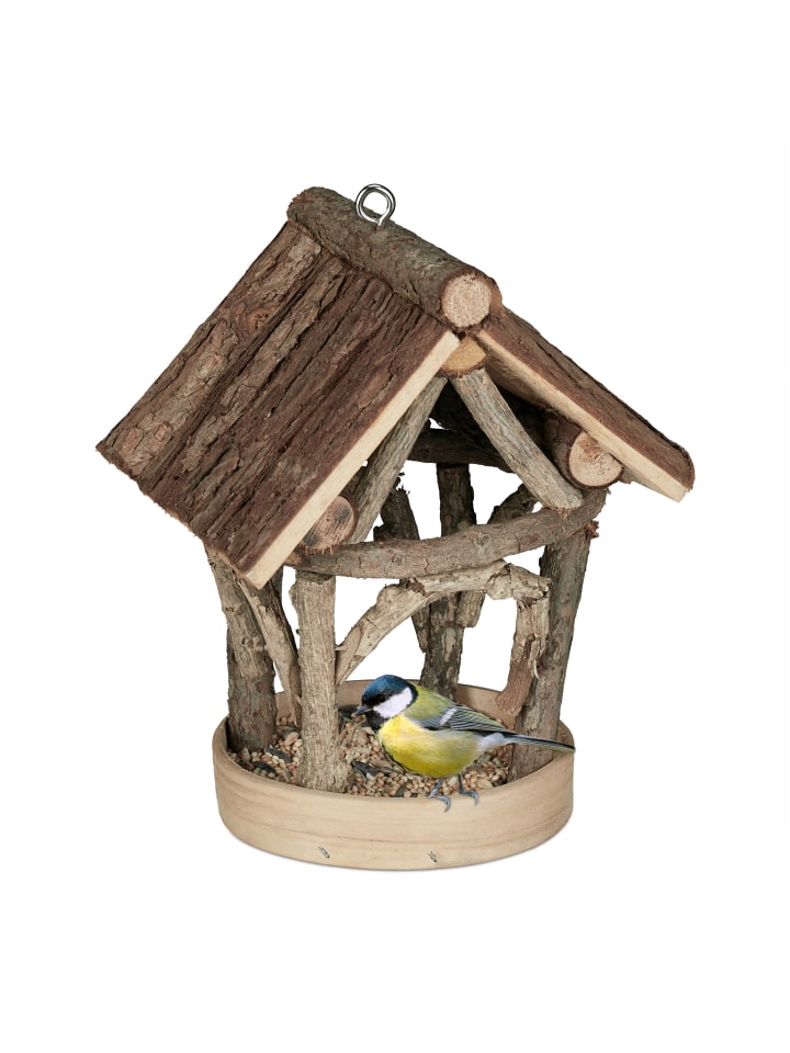 relaxdays Vogelfutterhaus in Natur günstig kaufen onesize