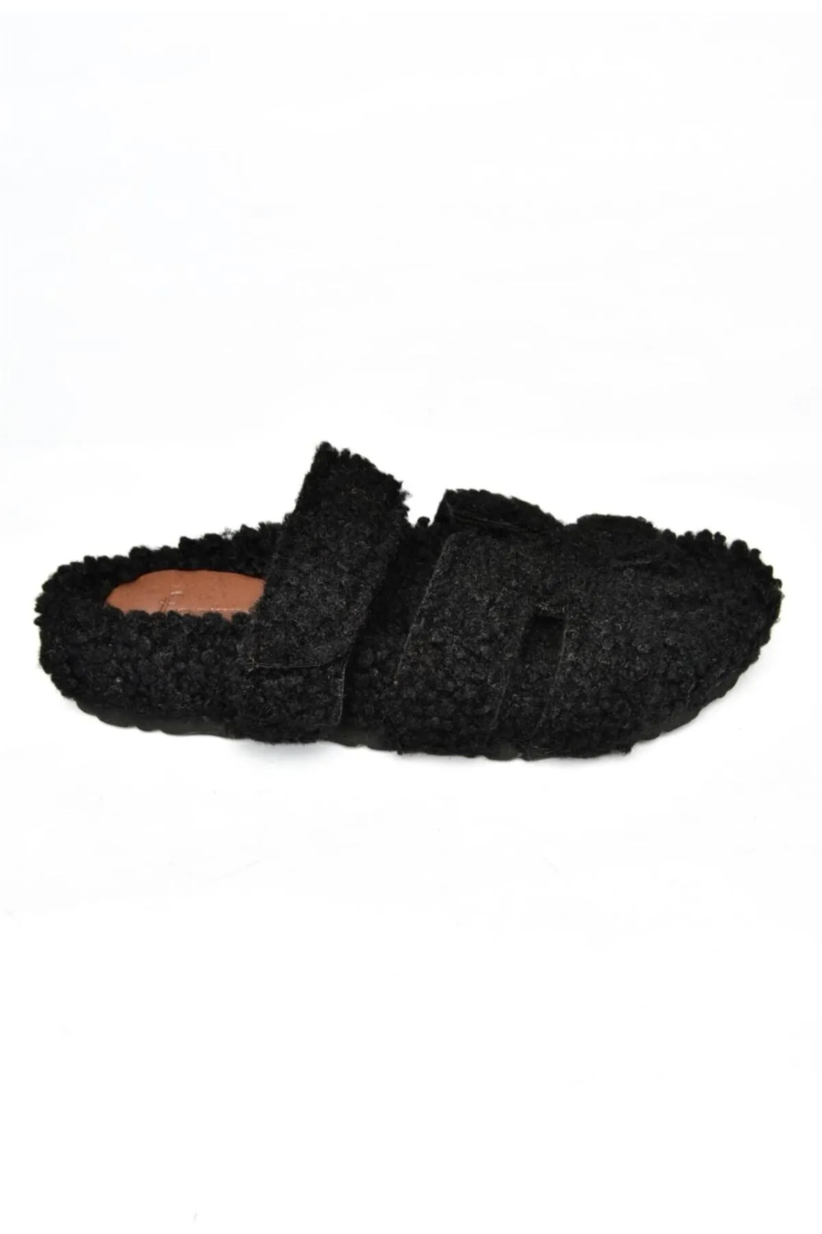 Fox Shoes  R824527104 Schwarze Pelz-Damenhausschuhe