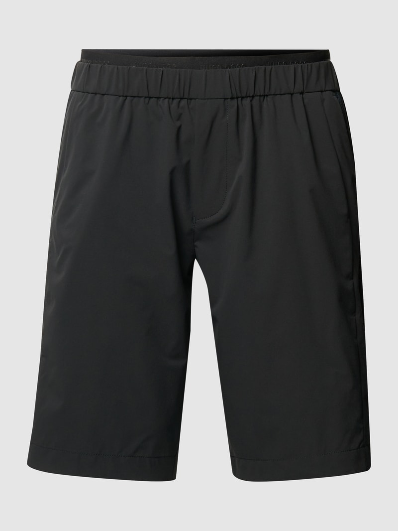Regular Fit Shorts mit Kontraststreifen Modell 'Liem Comfort' in schwarz