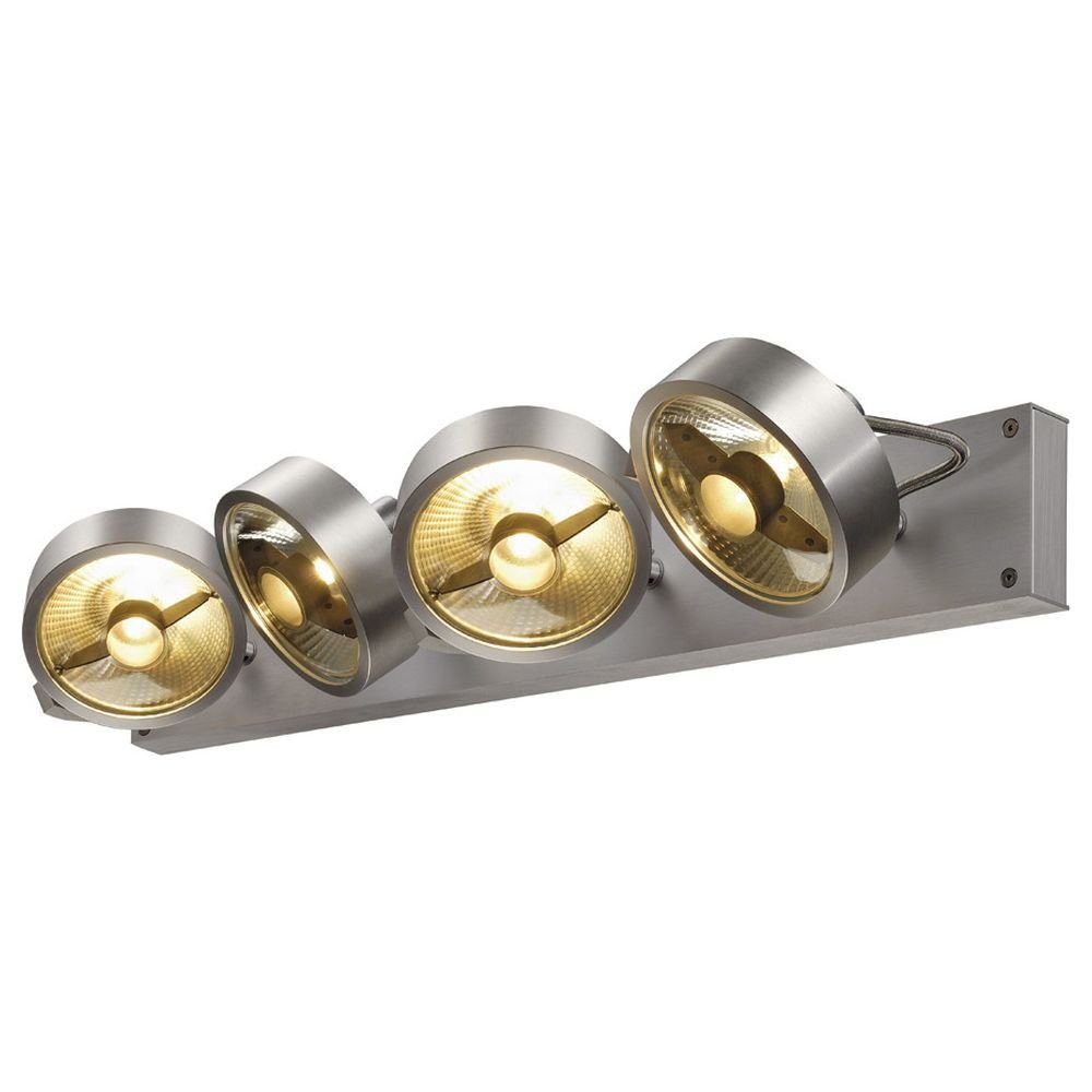 SLV Deckenspot Deckenleuchte Kalu Cw in Silber GU10 4-flammig, keine Angabe, Leuchtmittel enthalten: Nein, warmweiss, Deckenstrahler, Deckenspot, Aufbaustrahler