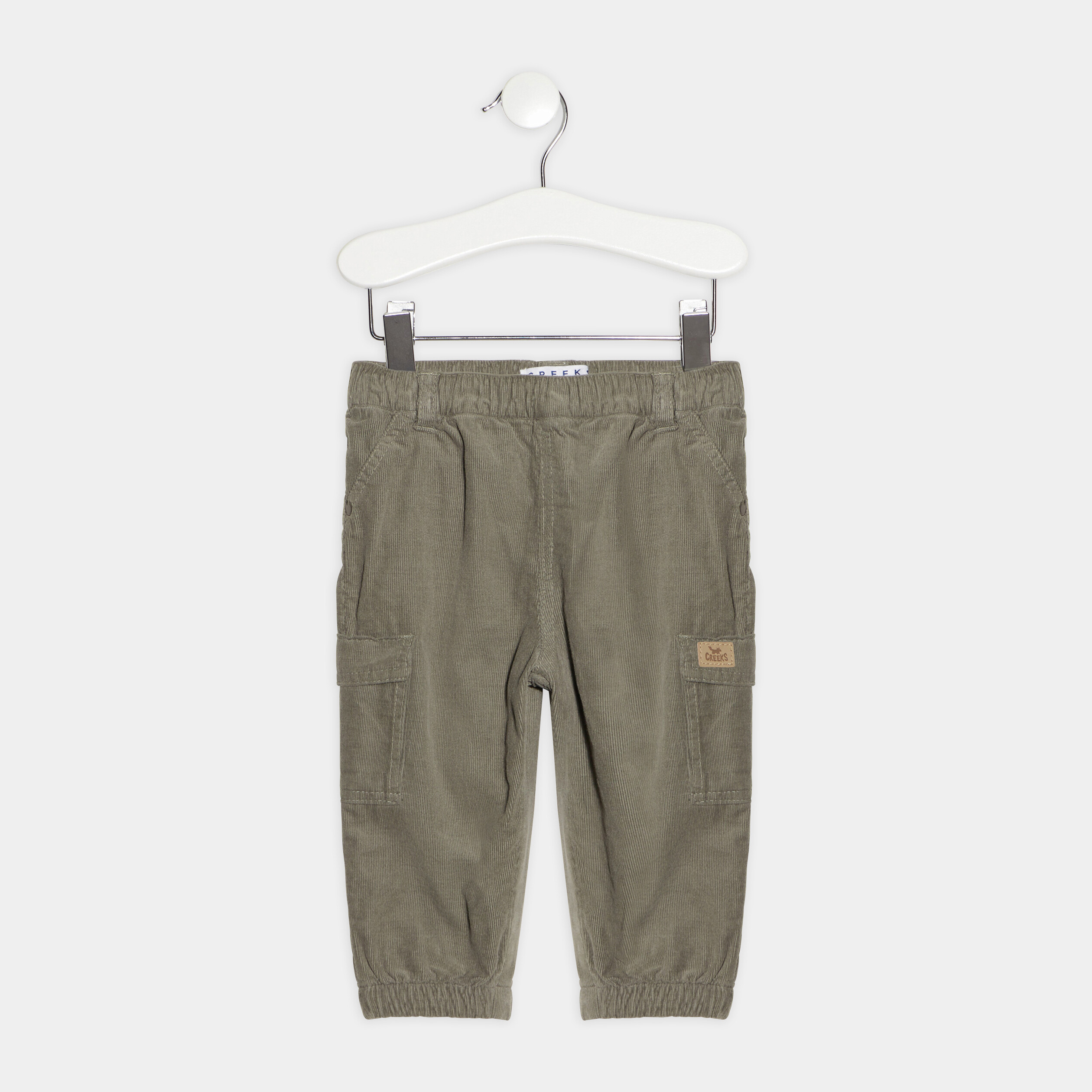 Pantalon battle velours vert kaki bébé garçon | La Halle