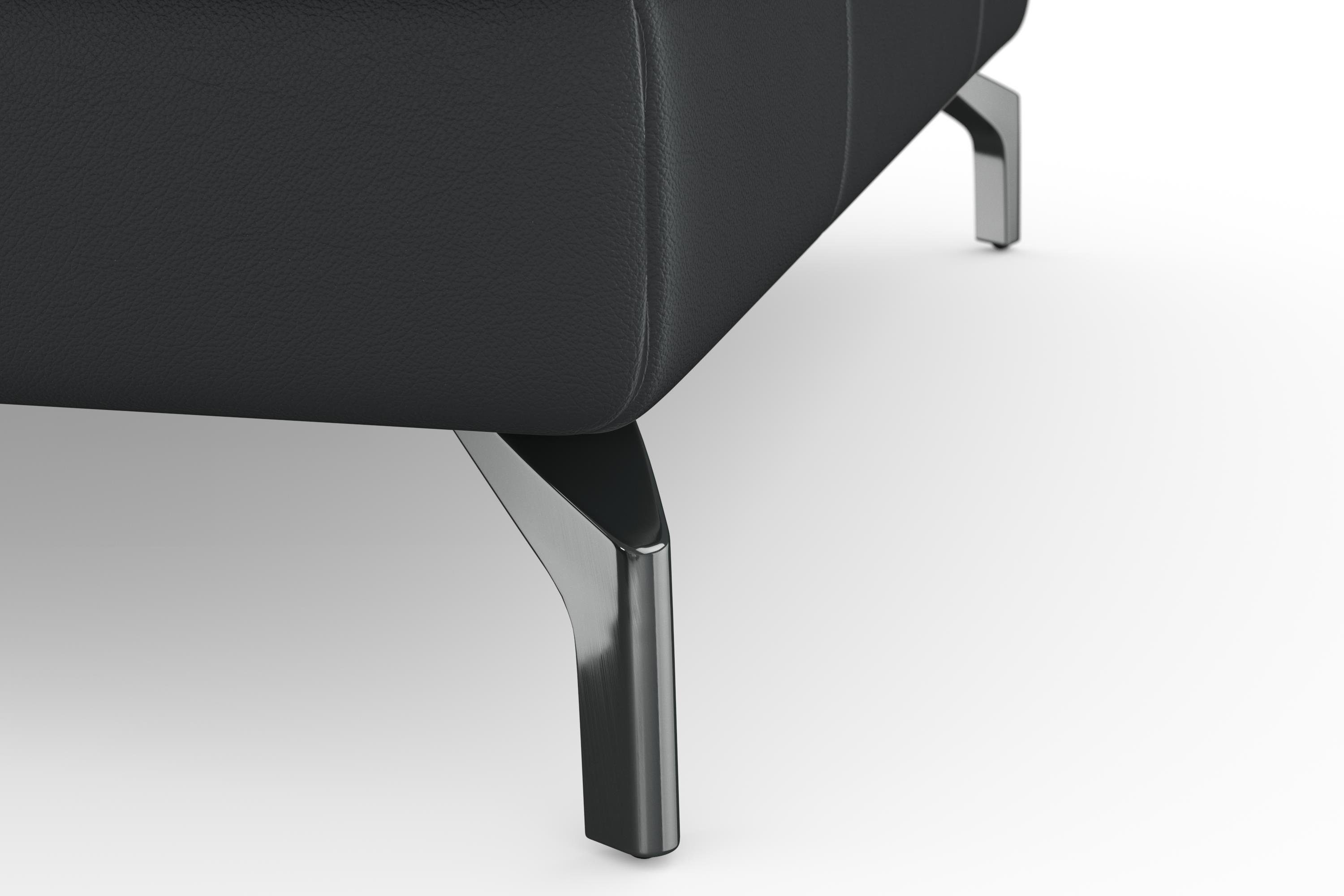 sit&more Ecksofa Bendigo, inklusive Sitztiefenverstellung, Bodenfreiheit 12 cm, in 2 Fußfarben