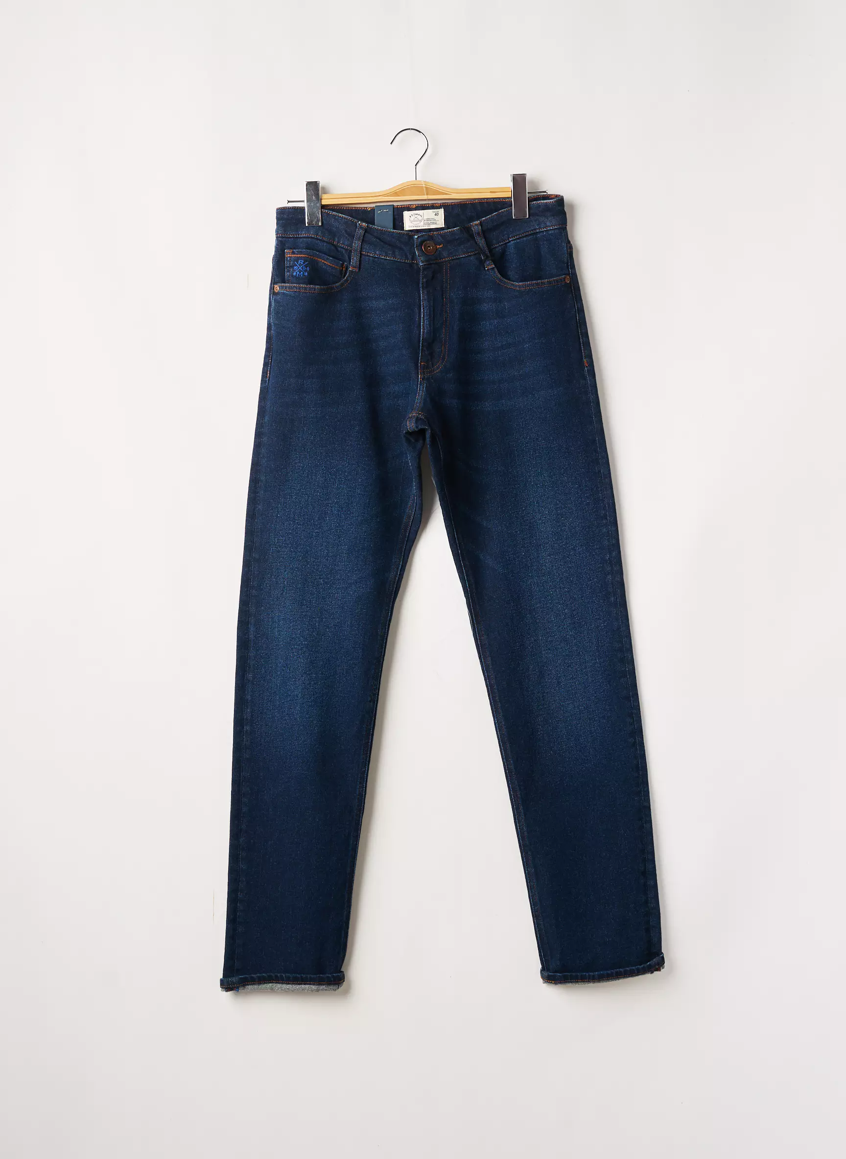Redman Jeans Coupe Slim Homme couleur bleu