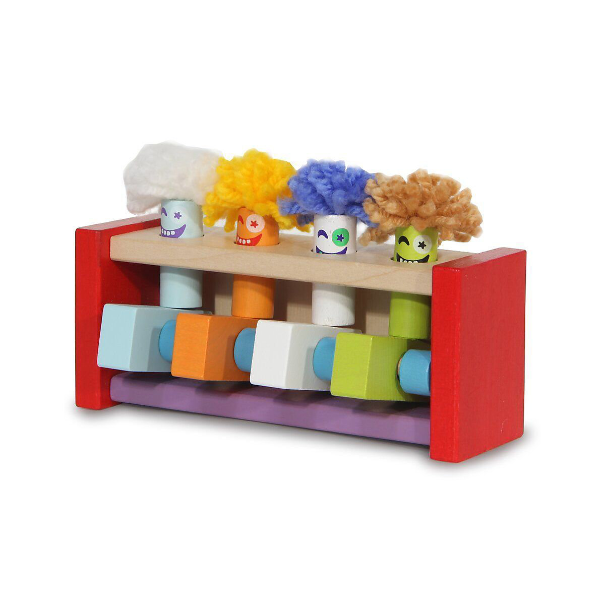 Holzspielzeug Kidiwood Klopfbank Flying Clowns 6tlg.