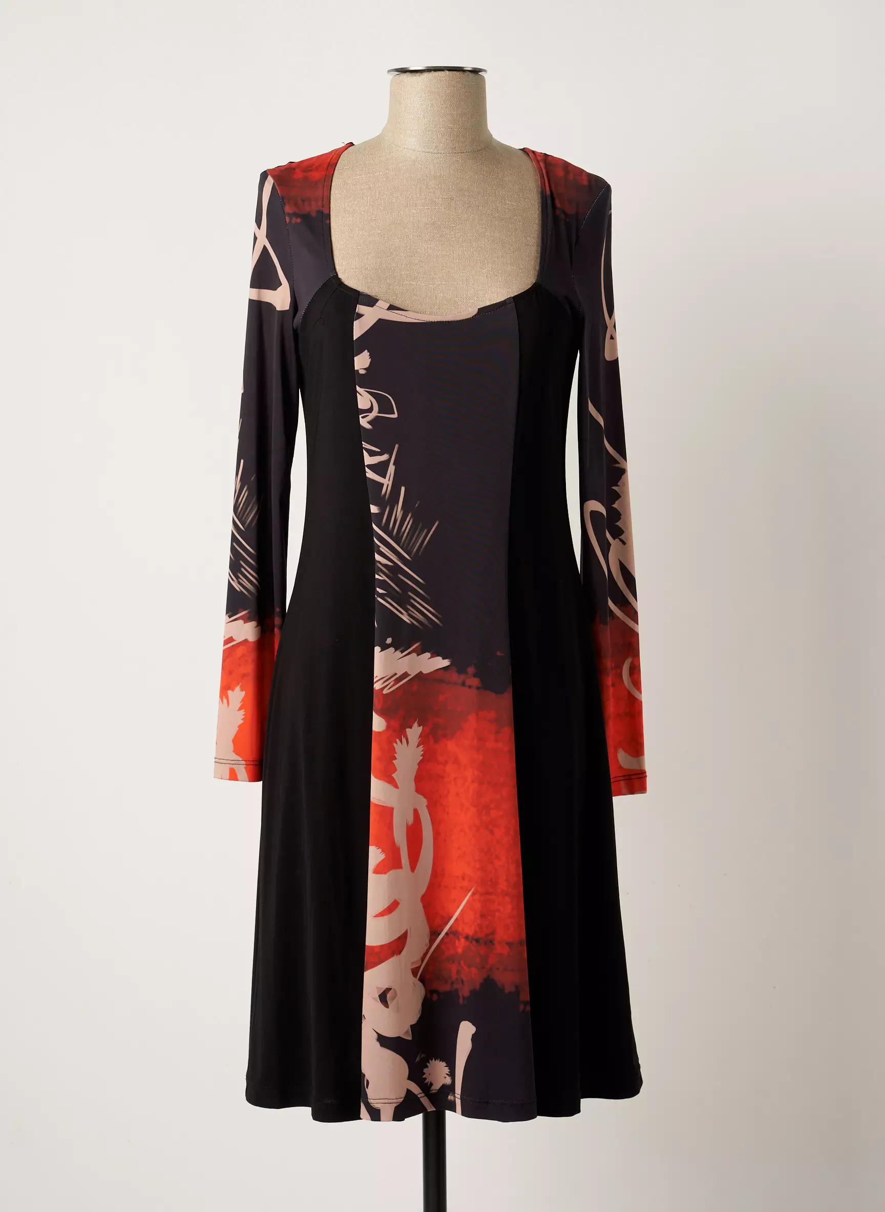 Eroke Robes Mi Longues Femme couleur noir